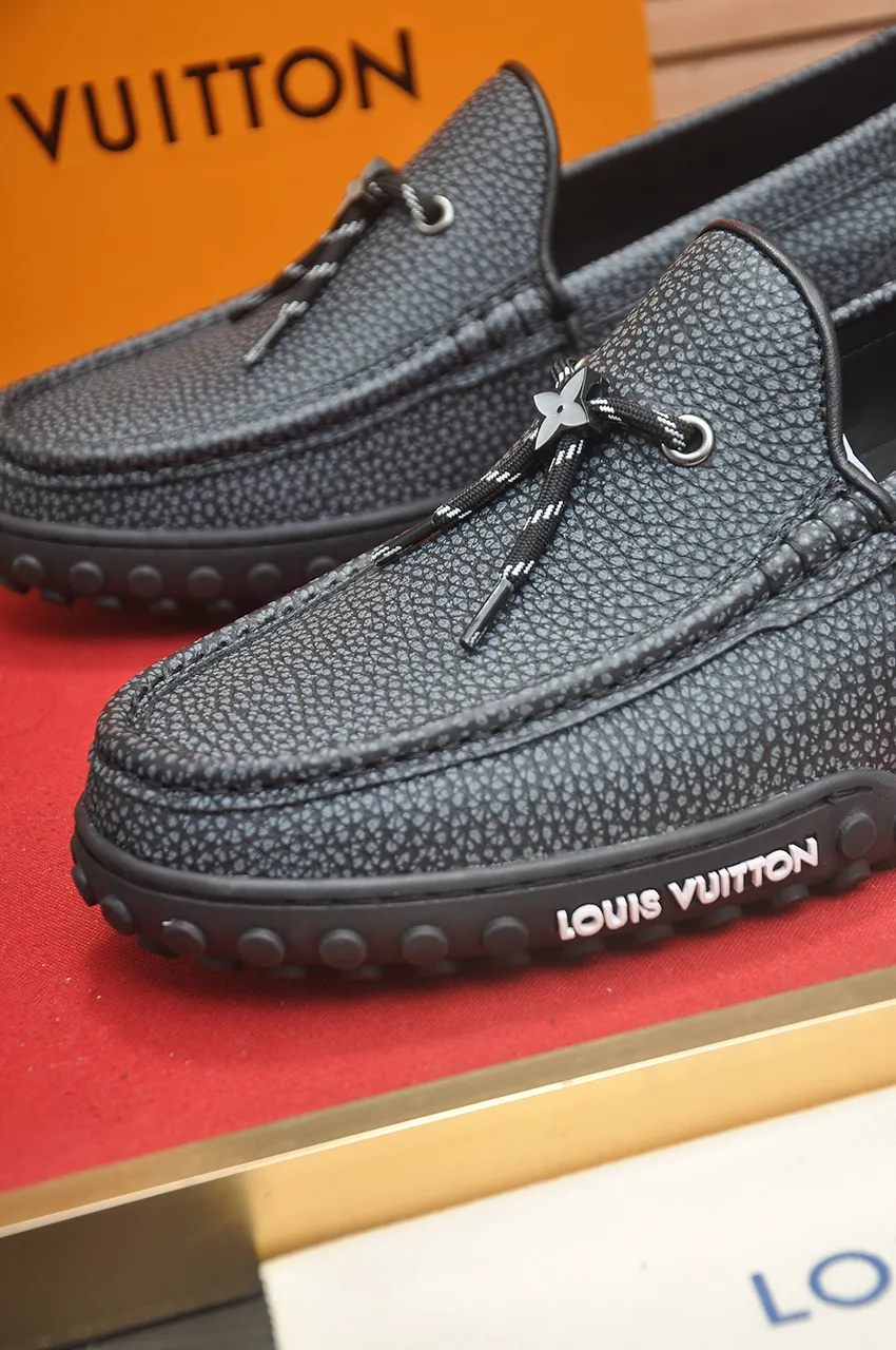 Men's men's shoes💰660💶[LOUIS VUITTON] (original order) new style🍀LV Louis Vuitton* - top version of LV classic beanie shoes! Made of imported original single cowhide, original leather side strips and wear-resistant rubber outsole! High quality products! Code number 39-45 (45 customized)